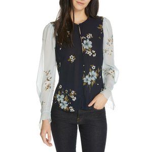 Joie Abboid Floral Silk Blouse